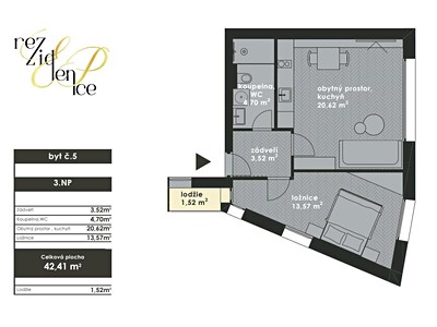 Prodej bytu 2+kk 44 m² (Jednopodlažní)