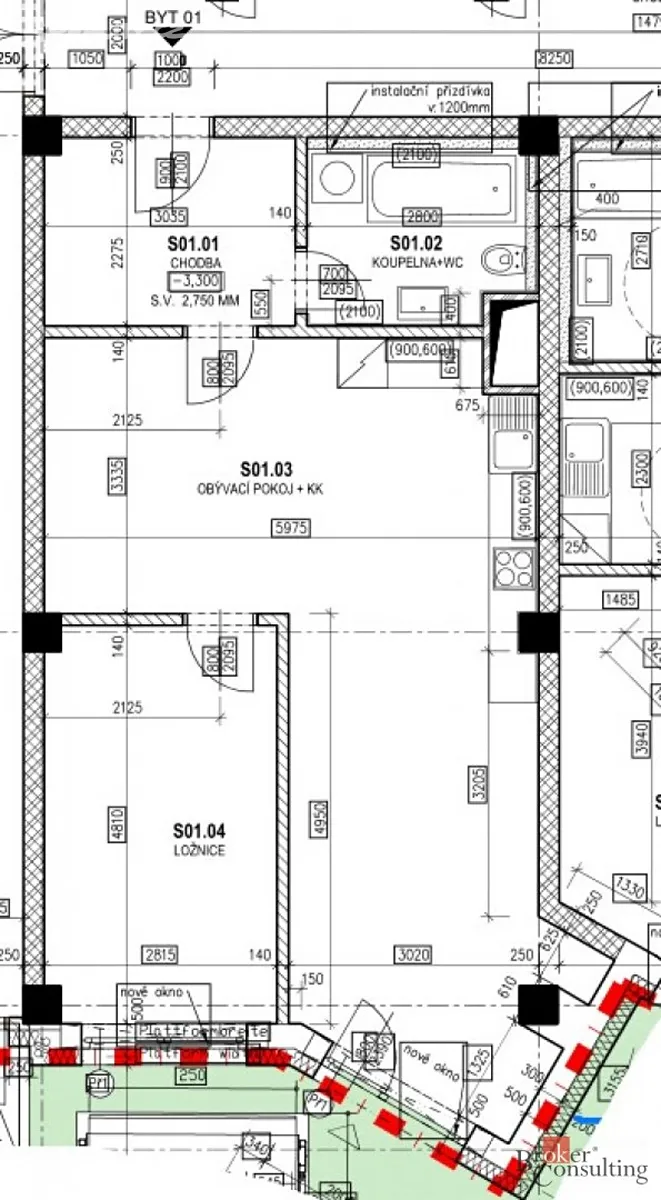 Prodej bytu 2+kk 62 m² – pohled 6