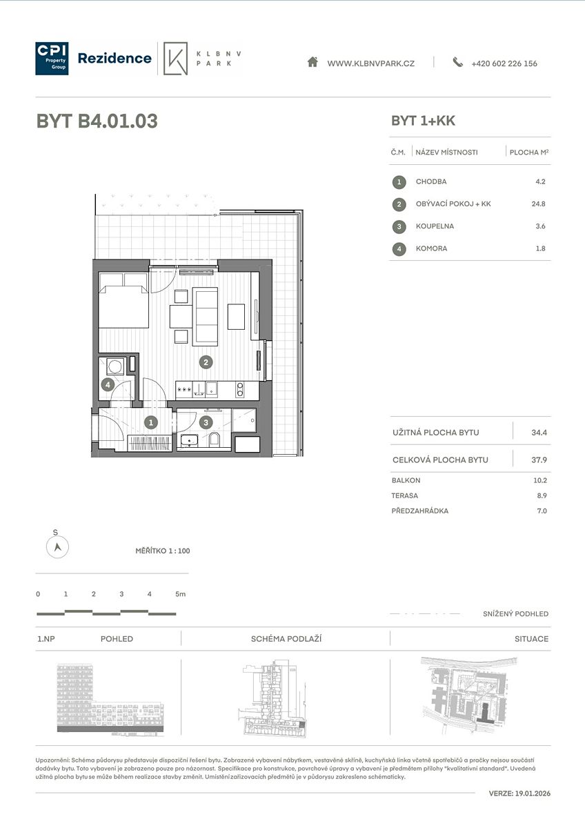 Prodej bytu 1+kk 35 m² – fotografie 4