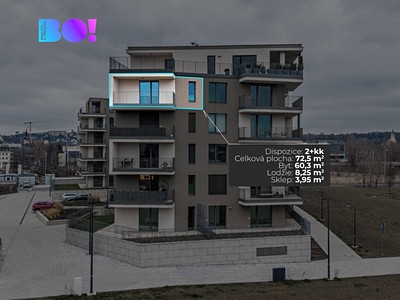 Pronájem bytu 2+kk 54 m²