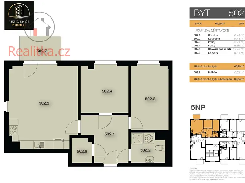 Prodej bytu 3+kk 60 m², Mělník – náhled fotky 3