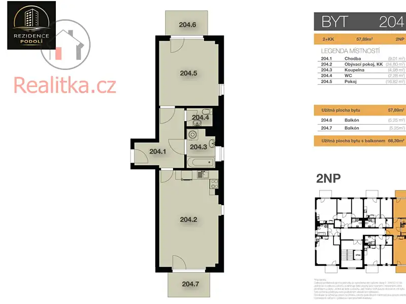 Prodej bytu 2+kk 58 m², Mělník – náhled fotky 3