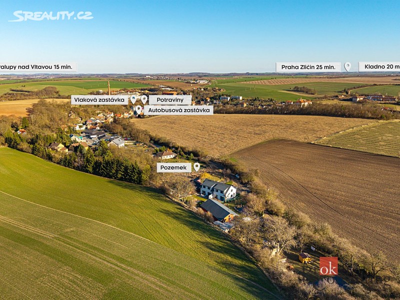 Prodej  stavebního pozemku 1 328 m² – pohled 2