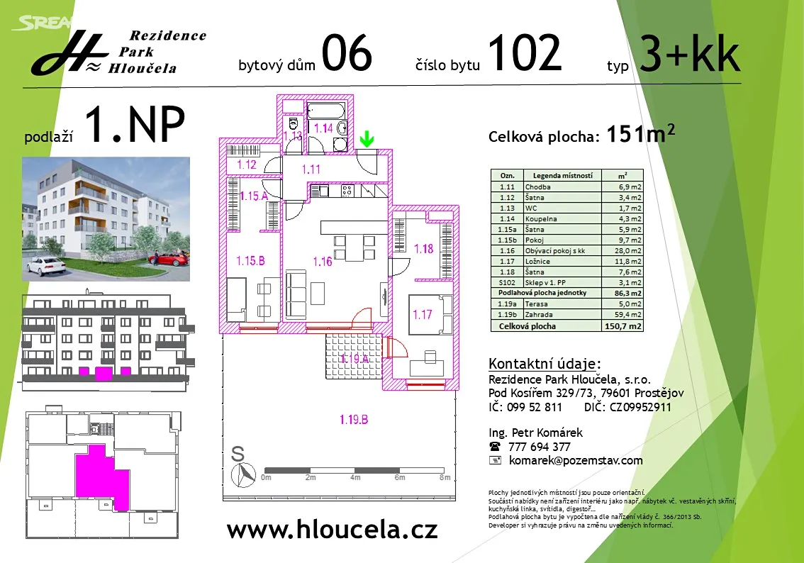 Prodej bytu 3+kk 86 m² – pohled 4