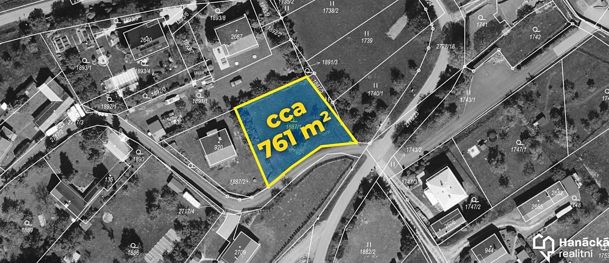 Prodej stavebního pozemku 761 m²