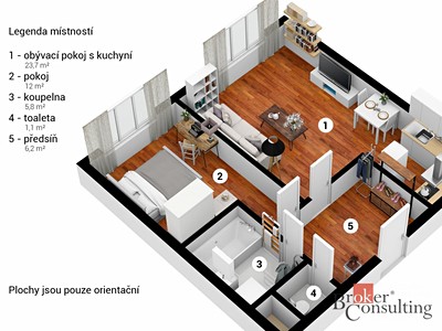 Prodej bytu 2+kk 54 m²