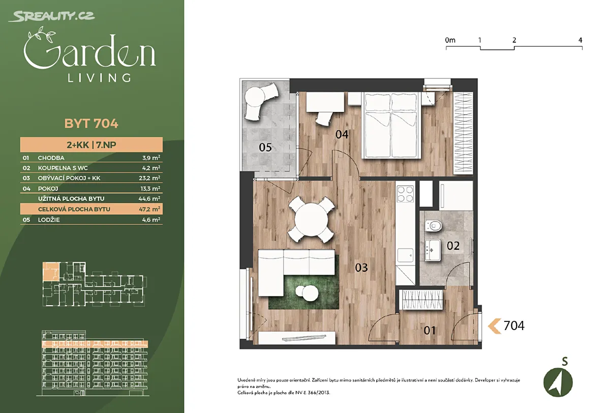 Prodej bytu 2+kk 47 m² - Widok 3