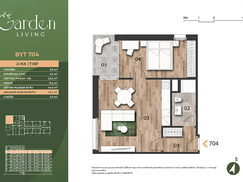 Prodej bytu 2+kk 47 m², Praha – náhled fotky 3
