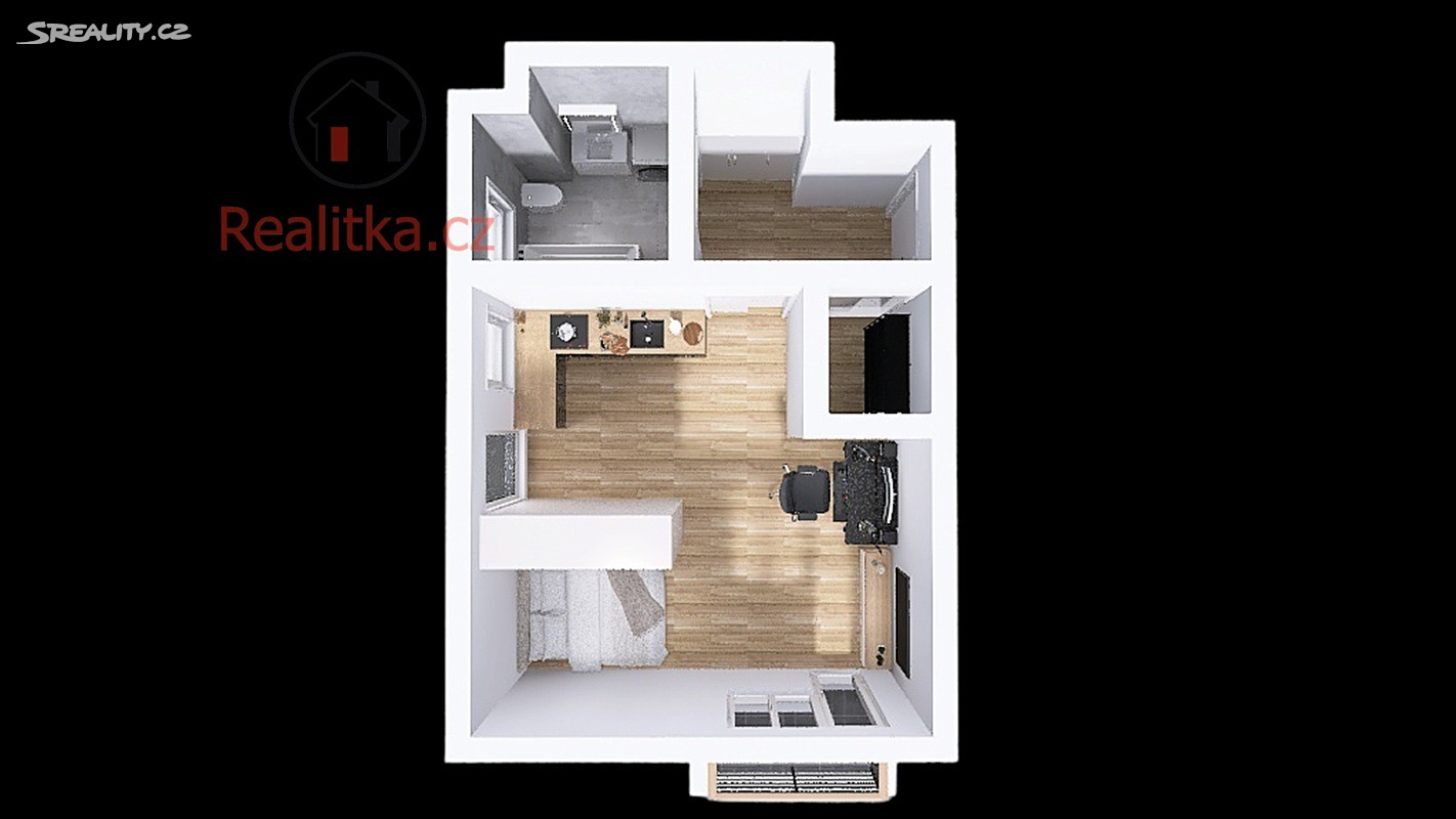Prodej bytu 1+kk 44 m² – pohled 4