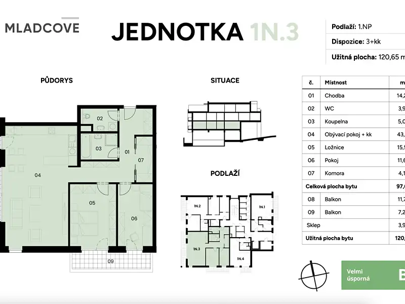 Prodej bytu 3+kk 121 m², Zlín – náhled fotky 3