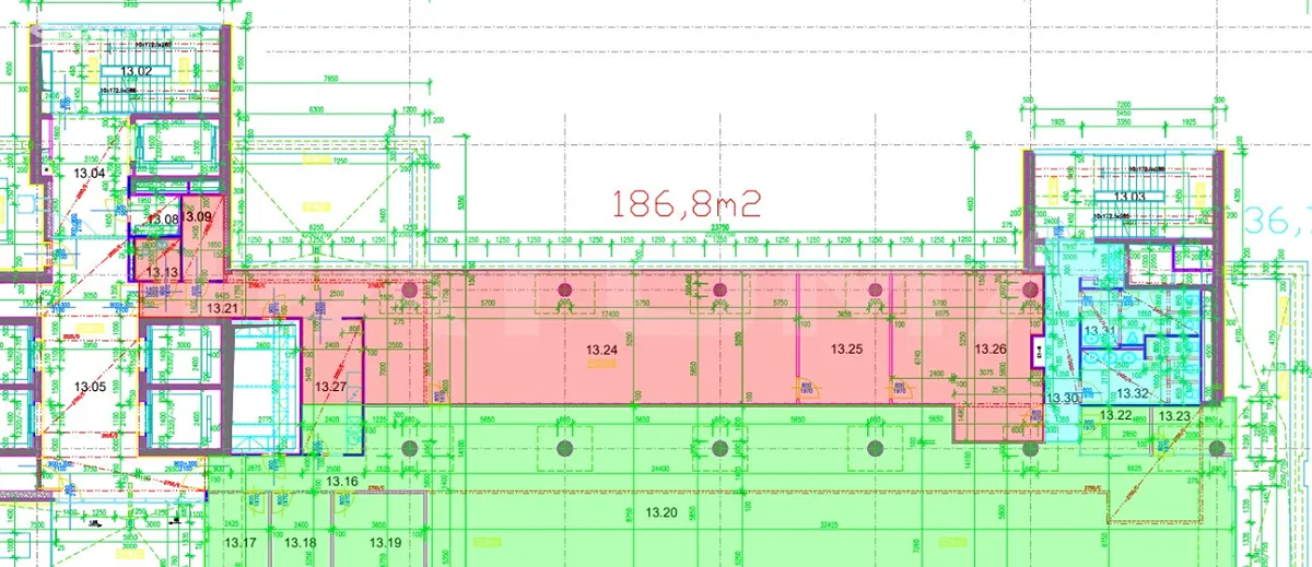 Pronájem kanceláře 320 m² – pohled 3
