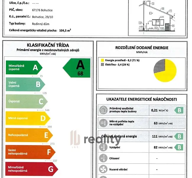 Pronájem rodinného domu 80 m², pozemek 351 m², Bohutice – náhled fotky 3