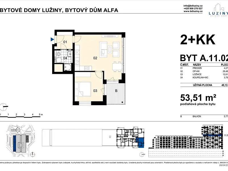 Prodej bytu 2+kk 54 m², Praha – náhled fotky 3
