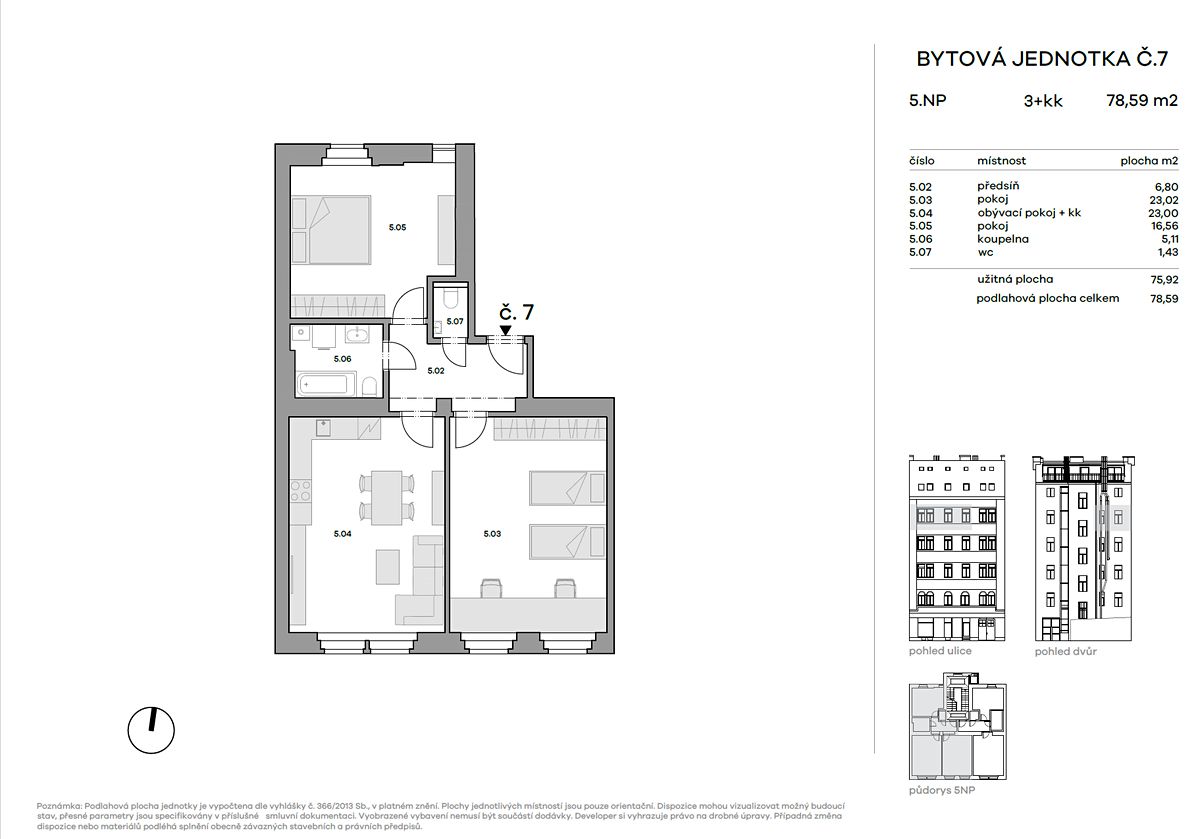 Prodej bytu 3+kk 79 m² – fotografie 4