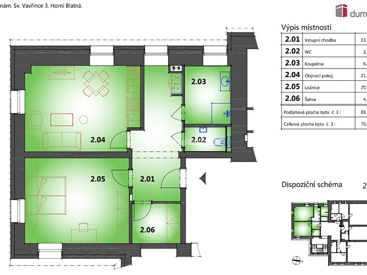 Квартира 2+kk на продаж, 69 м² (8 з 27)