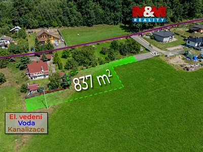 Prodej  stavebního pozemku 837 m²