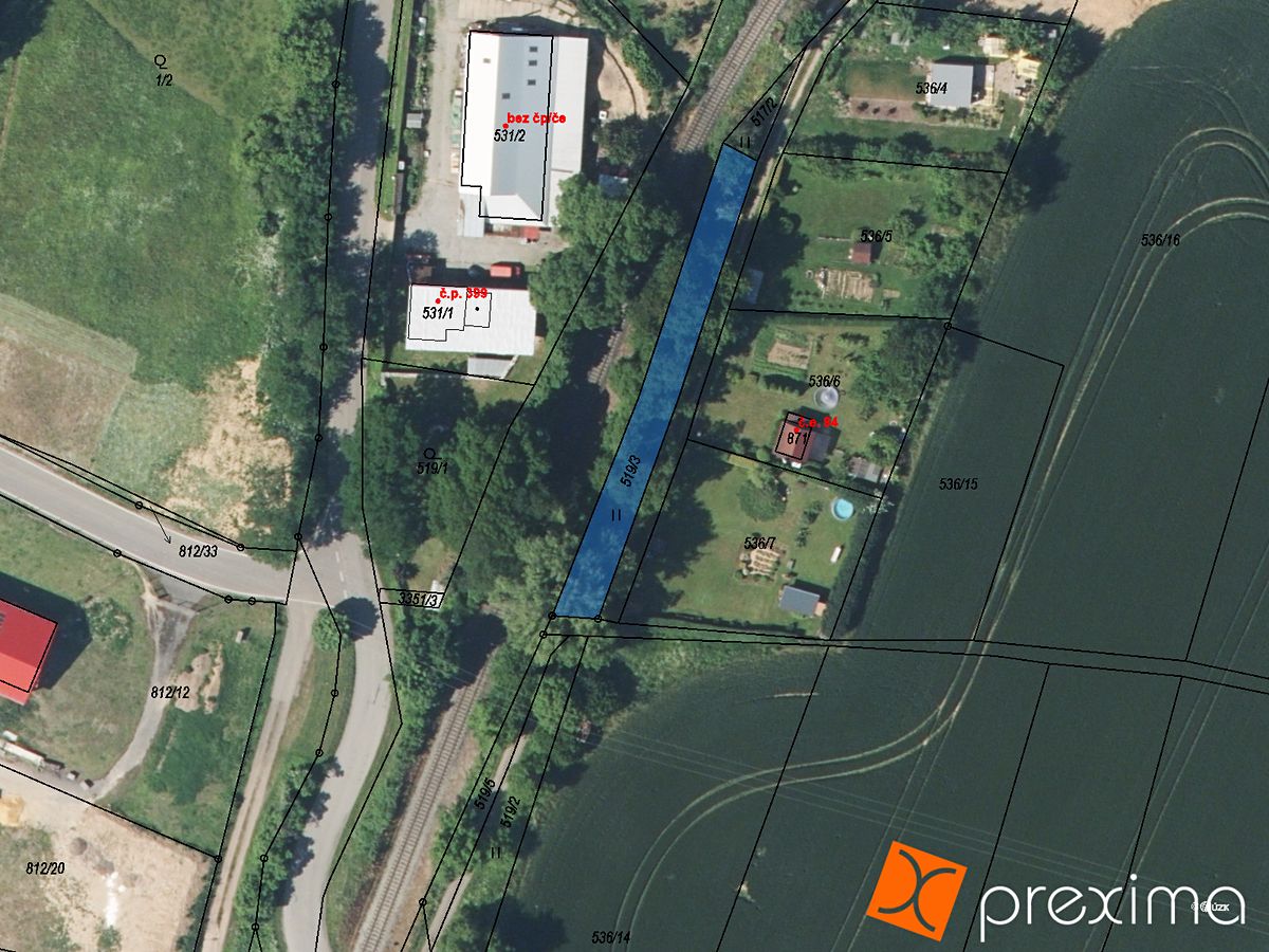 Prodej zahrady 415 m², Mšeno – fotka 1 z 3