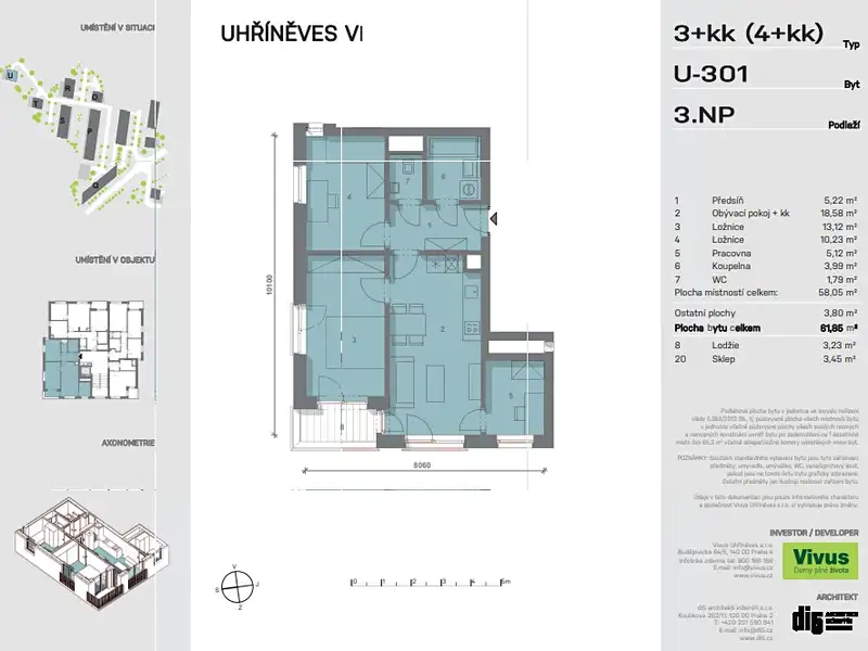 Prodej bytu 3+kk 65 m², Praha – náhled fotky 2