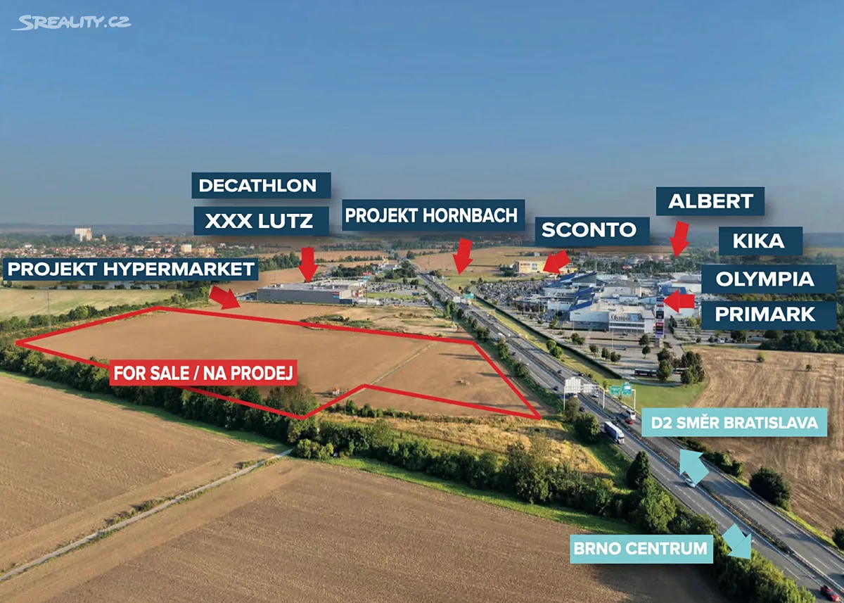 Prodej komerčního pozemku 7000 m² – pohled 2