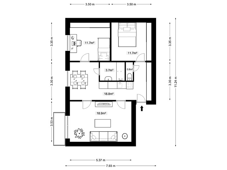 Wohnung 3+1 zum Kauf, 65 m² (29 von 31)