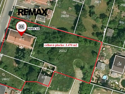 Prodej  stavebního pozemku 3 470 m²