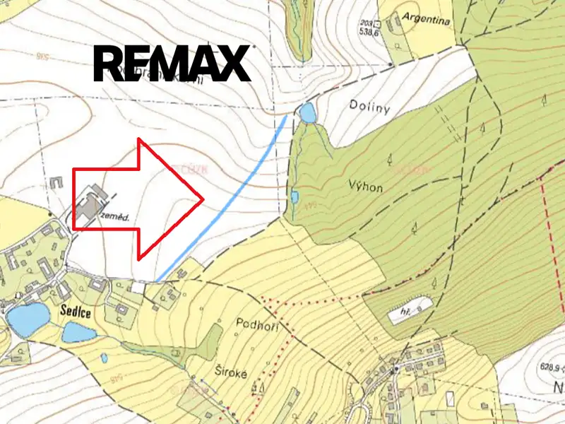 Prodej stavebního pozemku 3406 m², Svatý Jan nad Malší – náhled fotky 1