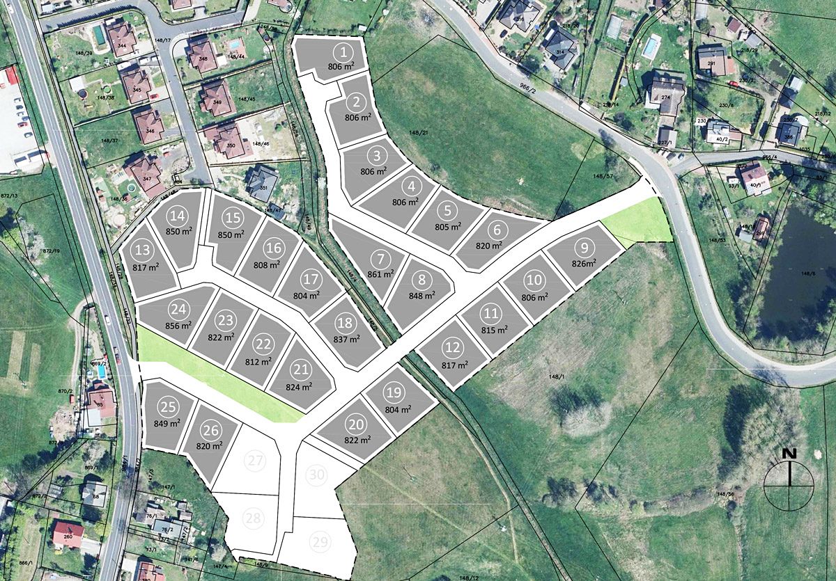 Prodej stavebního pozemku 817 m² – fotografie 2