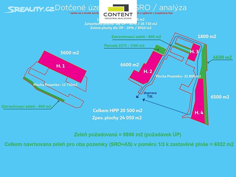 Pronájem skladového prostoru 1 800 m² - More