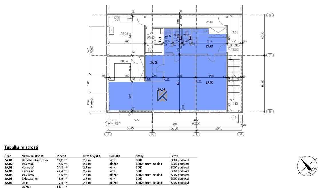 Pronájem kanceláře 88 m² – fotografie 4