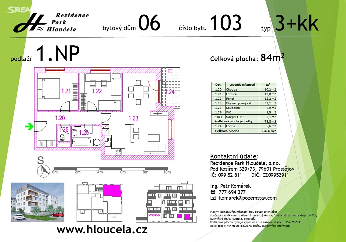 Prodej bytu 3+kk 79 m² – pohled 4