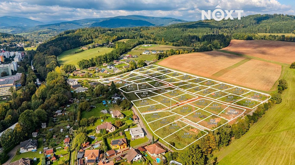 Prodej stavebního pozemku 1001 m², Trutnov – fotka 1 z 3