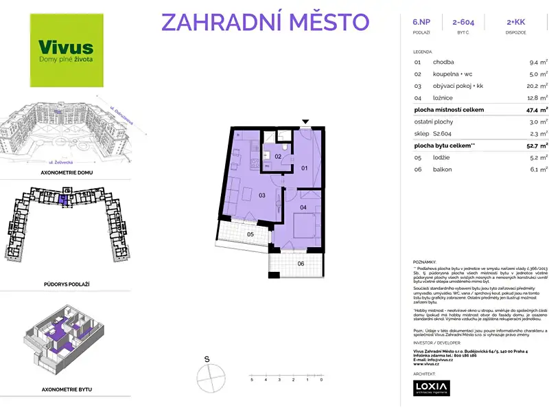 Prodej bytu 2+kk 53 m², Praha – náhled fotky 2