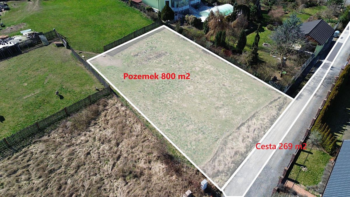 Prodej stavebního pozemku 800 m² – fotografie 3