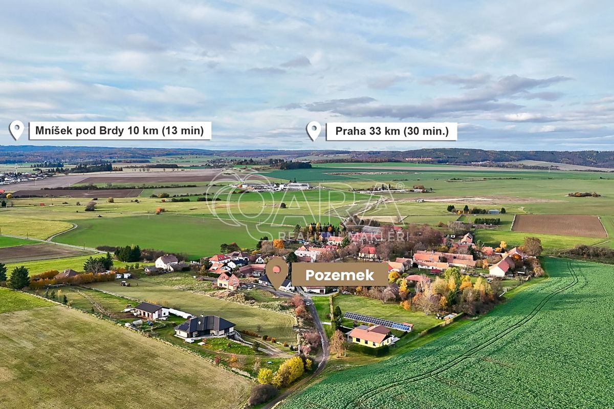 Prodej stavebního pozemku 859 m², Malá Hraštice – fotka 1 z 3