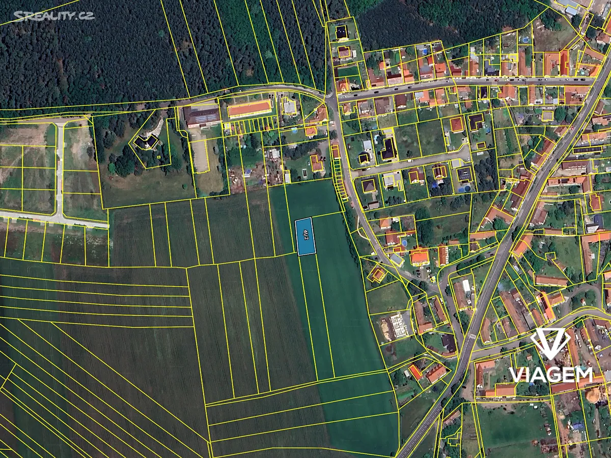 Prodej podílu 1/4 stavebního pozemku 168 m² - 4. nézet