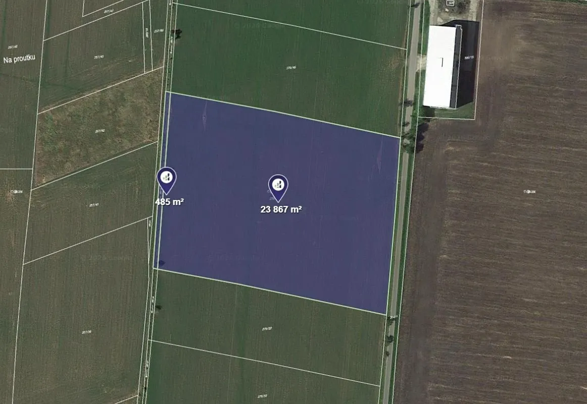 Prodej podílu 5/9 pole 13529 m²