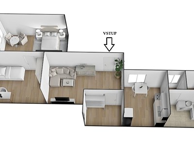 Pronájem bytu 3+kk 75 m²
