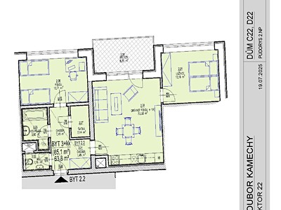 Prodej bytu 3+kk 65 m² (Jednopodlažní)