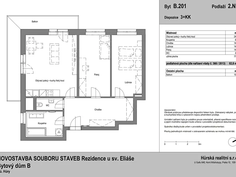 Prodej bytu 3+kk 97 m², Hůry – náhled fotky 2
