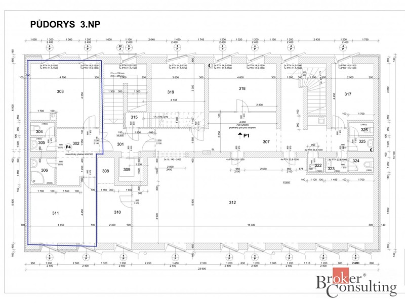 Pronájem kanceláře 54 m² – pohled 5