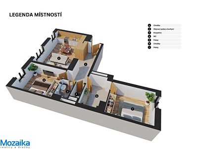 Pronájem bytu 3+kk 86 m² (Jednopodlažní) — photo 2