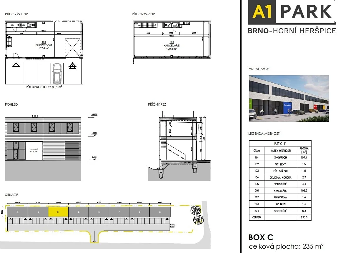 Pronájem obchodního prostoru 235 m² – pohled 4