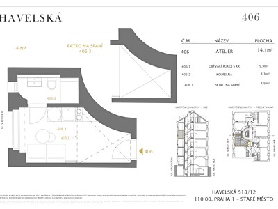 Prodej bytu 1+kk 14 m²