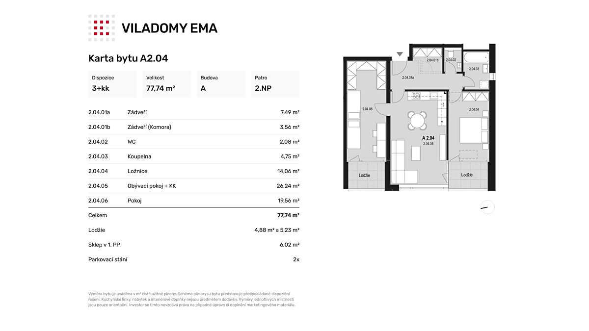 Prodej bytu 3+kk 78 m² – fotografie 2
