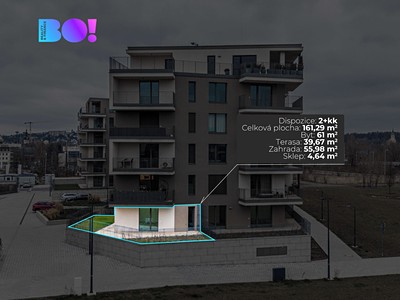 Pronájem bytu 2+kk 161 m²