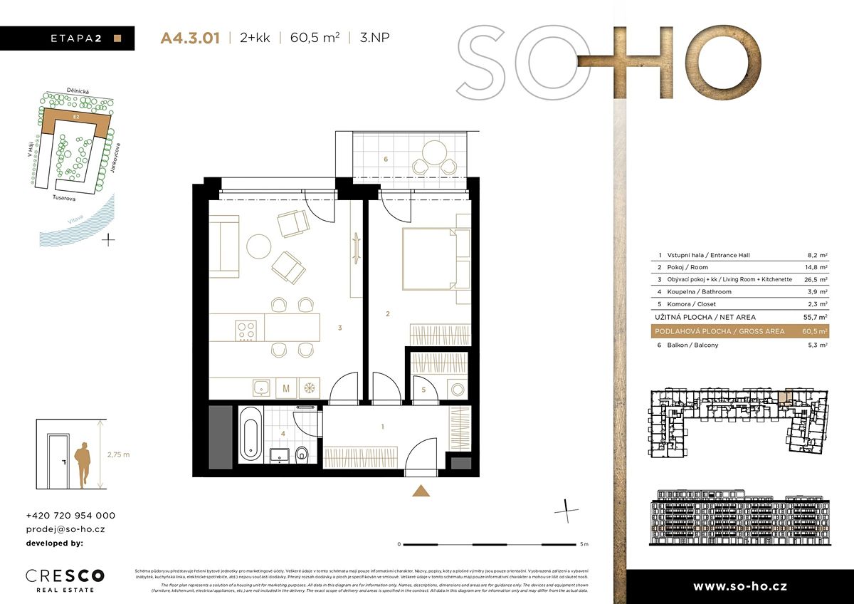 Prodej bytu 2+kk 61 m² – fotografie 2