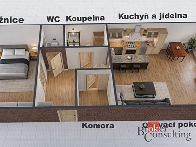 Prodej bytu 2+kk 66 m²