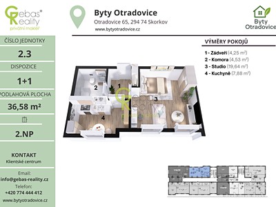 Prodej bytu 1+1 36 m² — photo 4