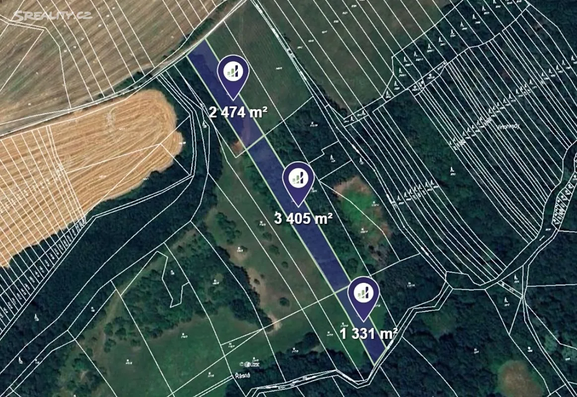 Prodej pole 7210 m², Částkov