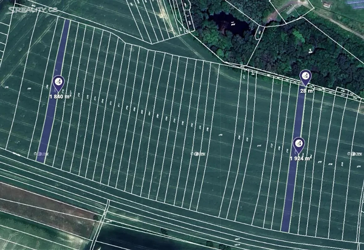 Prodej pole 4609 m², Velký Újezd